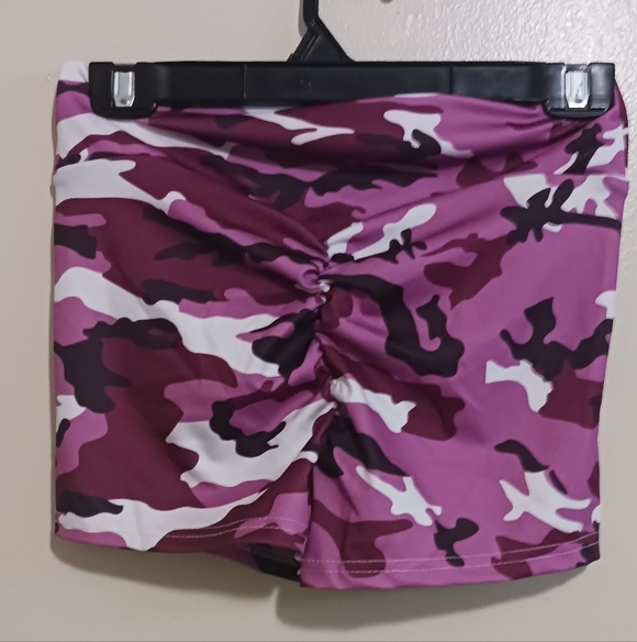 UNBRANDED brand new purple camo shorts medium A-14 - Picture 3 of 4